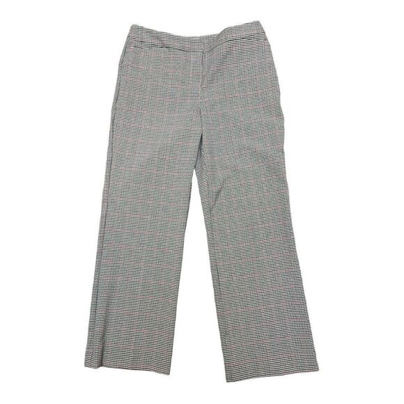 Talbots Black Red Houndstooth Trousers Office Career Classic Size 10P Preppy EUC - Picture 1 of 8